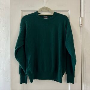 Lafayette 148 Collection Women's 2 ply crew 100% Cashmere Sweater Green Medium